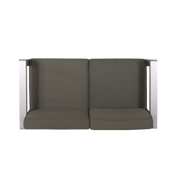 English Elm Aviara Outdoor Loveseat Lightweight Aluminum Frame Deep Seat Patio Lounge 64078.00
