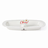 Profile Divided Porcelain Tray with 