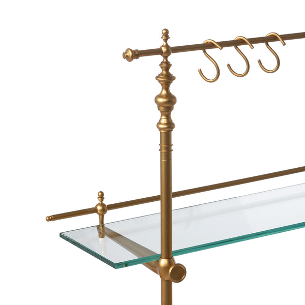 Park Hill White Marble and Brass Bistro Rack EAW26057