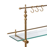 Park Hill White Marble and Brass Bistro Rack EAW26057