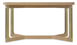 Hooker Furniture Banyon Counter-Height Gathering Table With Desert Oak Wire‑Brushed Top And Brushed Brass Legs For Stylish Dining 6081-75206-82