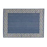 Christopher Knight Home® - Noble House - Preveli 5'3" X 7' Outdoor Area Rug, Blue and Ivory