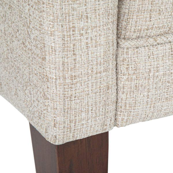 English Elm Parris Upholstered Bench with Tweed Fabric, High-Density Foam & Springs, Versatile Entryway Seat Silver B136P159947