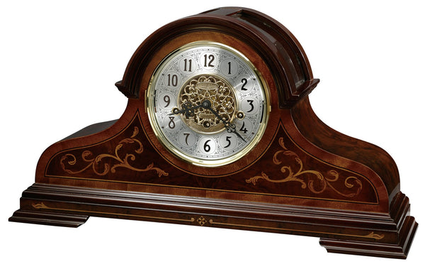Hekman Furniture 630260 Limited Edition Bradley Mantel Clock - Exquisite Windsor Cherry With Brass Chimes & Inlay Design Windsor Cherry (Limited) Bradley Mantel Clock 630260