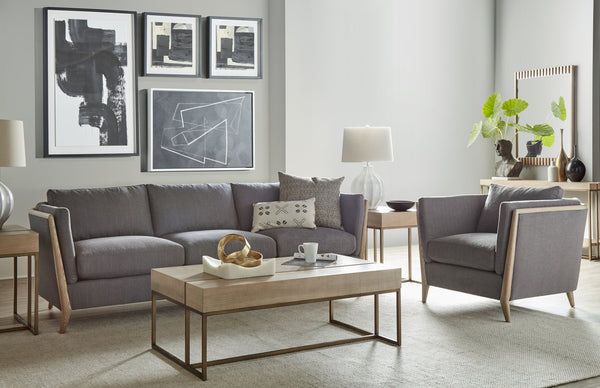 A.R.T. Furniture North Side Cocktail Table - Transitional Lift-top Design With Storage, Flaxen Bronze Frame & Style Brown Parrawood Solids,Quarter Figured,Fiddle Ash Veneer,Metal 269300-2556