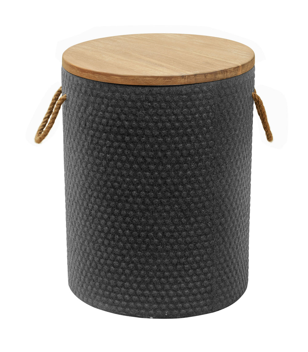 Zuo Modern Beban Side Table In Graphite & Natural – Modern Acacia Wood And Terrazzo Design For Any Space Black Acacia Wood,Super Poly,Stone 704105-zuo-modern