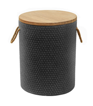 Zuo Modern Beban Side Table In Graphite & Natural – Modern Acacia Wood And Terrazzo Design For Any Space Black Acacia Wood,Super Poly,Stone 704105-zuo-modern