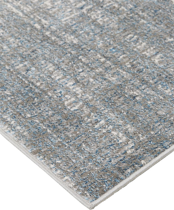 Feizy Rugs Azure Contemporary Abstract Area Rug – Stain & Fade Resistant, Power Loomed For Durability & Style White,Gray,Blue Polyester,Polypropylene Azr3413fblubgef00