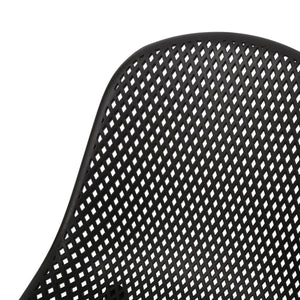 English Elm Christopher Knight Home® - POSEY Chair - Weather-Resistant Polypropylene Outdoor Dining Chair with Perforated Diamond Mesh Design for Durable Style Black 27.5 L x 21.5 W x 20.2 H 69067.00