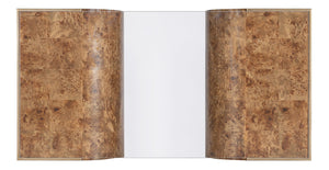 Hooker Furniture Melange Mappa Burl Coffee Table With Tempered Glass Top, Gold Trim, Dual Half‑Oval Bases — Luxe Centerpiece 628-80504-80