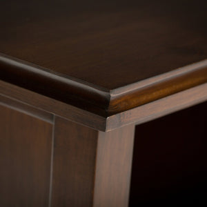 English Elm Artisan 9-Cube Bookcase & Storage Unit - Rustic Solid Wood Design In Warm Russet Brown Finish B136P159473