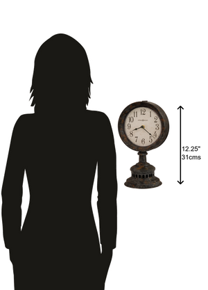 Hekman Furniture 635199 Ardie Antique Table Clock - Elegant Metal Timepiece With Quartz Movement & Aged Charm  Ardie Mantel Clock 635199