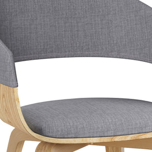 English Elm Lowell Bentwood Dining Chair - Stylish Light Grey Upholstery For Modern Comfort & Versatility B136P158843
