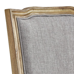 Homelegance By Top-Line Mayer Ornate Linen and Wood Dining Chairs (Set of 2) Grey Rubberwood