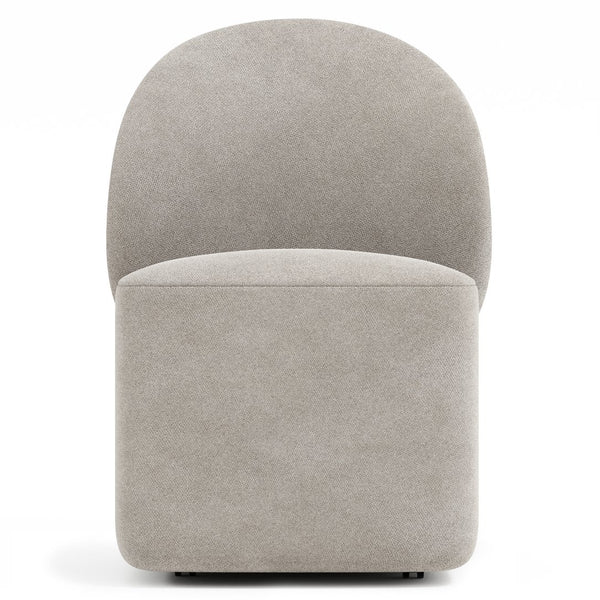 Bernhardt Bernhardt Monolith Upholstered Side Chair With Floating Curved Back, Performance Fabric, Casters 343540
