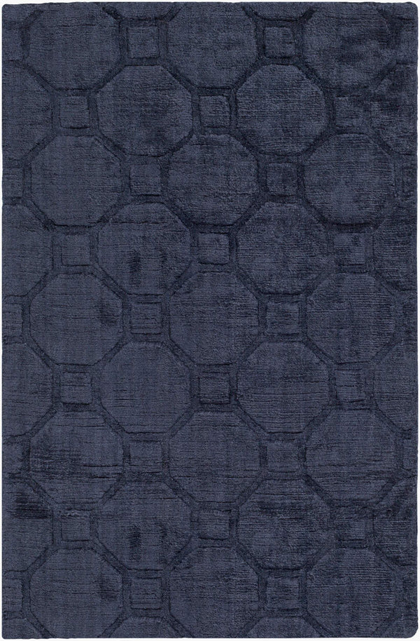 Surya Wyndham 2' X 3' Handmade Viscose & Cotton Rug - Soft, Durable, Unique Design For Any Room Decor Ink Blue Viscose,Cotton Wyd2002-23