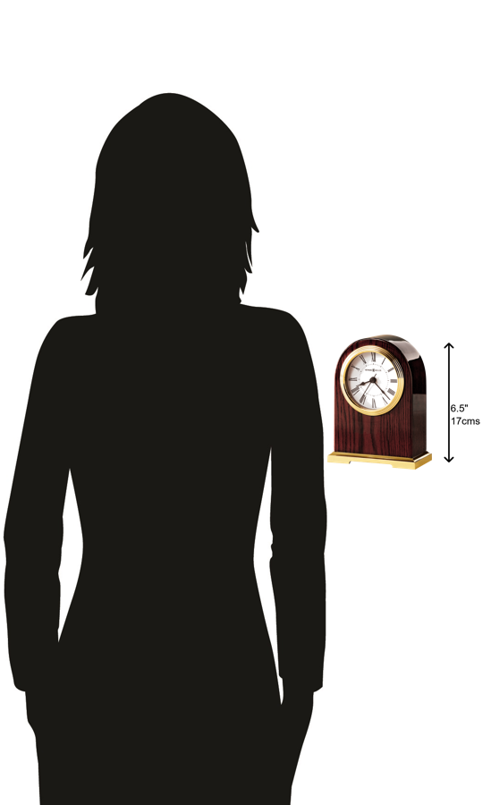 Hekman Furniture 645389 Carter Tabletop Clock - Elegant Rosewood Finish, Quiet Quartz Movement, Classic Design, Durable Polished Brass Carter Tabletop Clock 645389