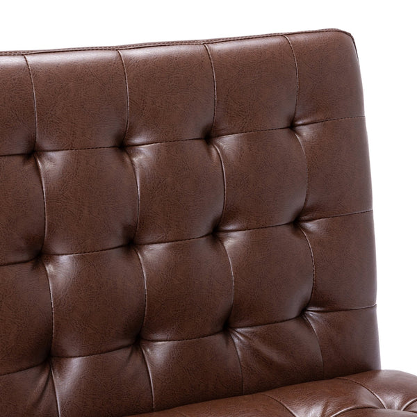 English Elm Accent Chair Waffle Tufted Upholstery Rubberwood Legs Contemporary Living Room Seat 70753.00