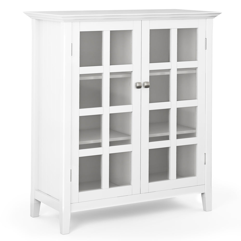 English Elm Acadian 39" Wide Solid Wood Transitional Storage Cabinet - White, Stylish & Functional Home Organizer B136P158280