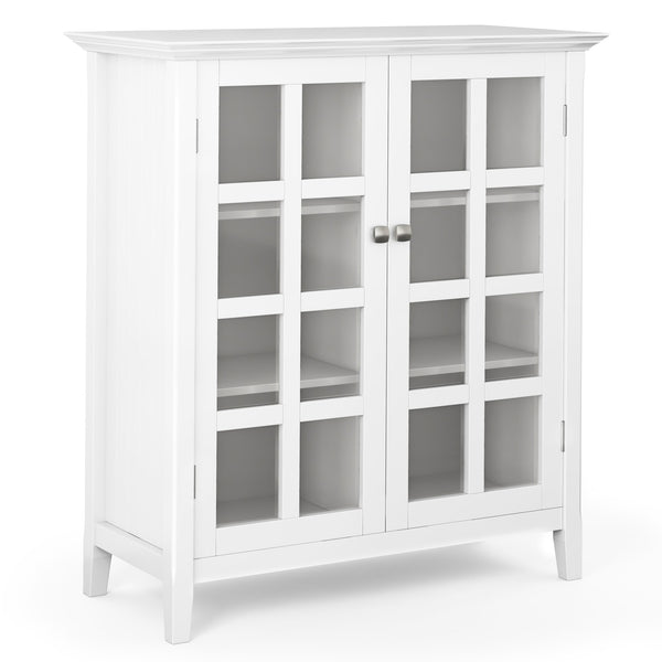 English Elm Acadian 39" Wide Solid Wood Transitional Storage Cabinet - White, Stylish & Functional Home Organizer B136P158280