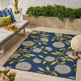 Christopher Knight Home® - Noble House - Dvorah Indoor Floral 5 X 8 Area Rug, Blue and Green