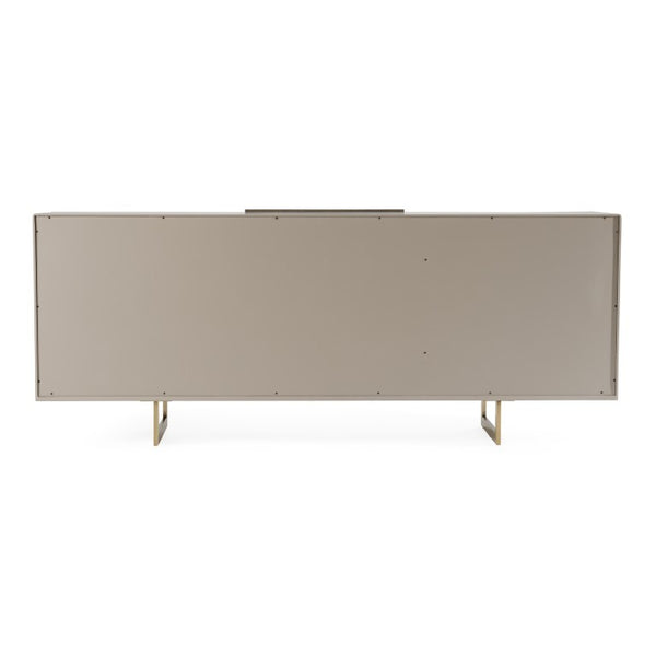VIG Furniture Wynetta Modern Two-Tone Grey Ash Buffet With Gold Legs — 79" Sideboard, Wood Grain Veneer Storage & Sleek Design VGCSSB-23001