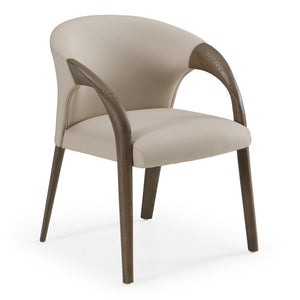 VIG Furniture Wynetta Mid-Century Grey Vegan Leather Dining Chair — Light Grey Ash Frame, Foam Seat, 330 Lb Capacity VGCSACH-19075-GRY