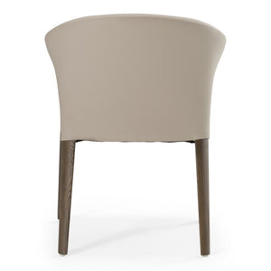 VIG Furniture Wynetta Mid-Century Grey Vegan Leather Dining Chair — Light Grey Ash Frame, Foam Seat, 330 Lb Capacity VGCSACH-19075-GRY