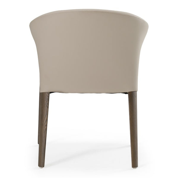 VIG Furniture Wynetta Mid-Century Grey Vegan Leather Dining Chair — Light Grey Ash Frame, Foam Seat, 330 Lb Capacity VGCSACH-19075-GRY