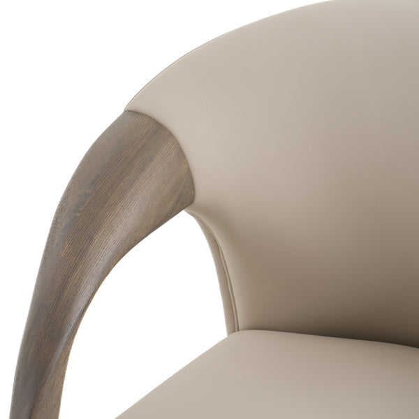 VIG Furniture Modrest Wynetta Mid-Century Modern Grey Vegan Leather + Grey Ash Dining Chair VGCSACH-19075-GRY