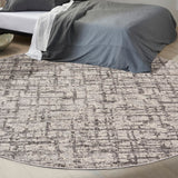 Nourison Calvin KleinCK950 Rush CK952 Machine Made Power-loomed No Border Indoor Only Modern  Rug Ivory,Grey, Ivory Grey High Pile, 100% Polypropylene,Low Pile, 100% Polyester 99446819116