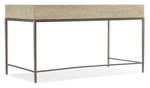 Hooker Furniture Cascade Terrain Oak Writing Desk With Reeded Drawers, Champagne Metal Base & Flexible Storage Options 6120-10458-80