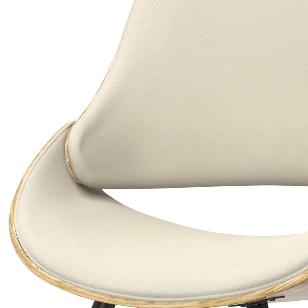 English Elm Malden Bentwood Dining Chair - Mid-Century Style With Curved Wood Back And Plush Comfort Seat B136P158909