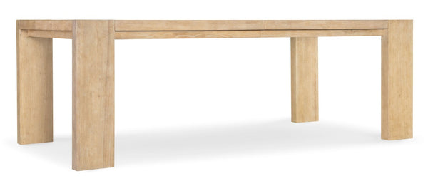 Hooker Furniture Retreat Sand Dune Rectangle Dining Table With 22" Removable Leaf, Oak-Veneer Top & Block Legs 6950-75200-80