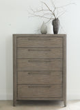 Scott Living Home Griffith Five Drawer Chest Gray with Light Wood Finish P367DJ124 Pulaski Furniture