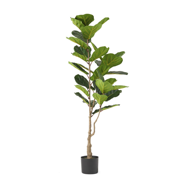 English Elm 150cm Artificial Fiddle Leaf Fig Tree Lifelike Faux Plant for Living Room Decor 70521.00