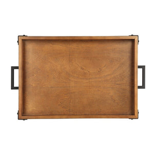 Homelegance By Top-Line Rafferty Rustic Serving Cart Oak Wood