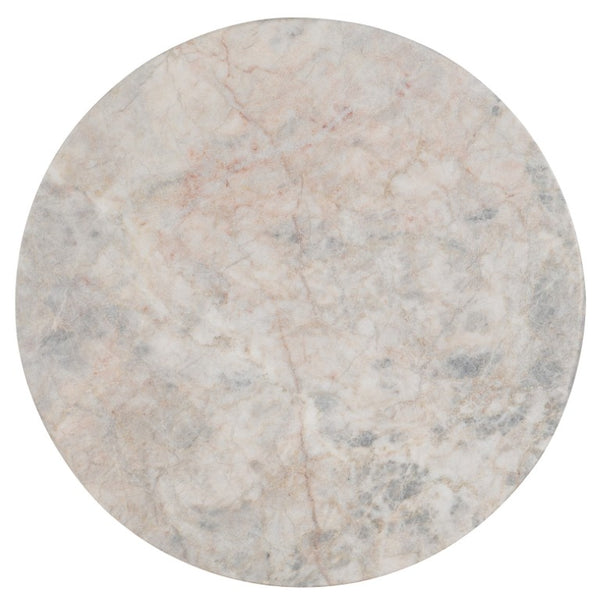 Hooker Furniture Surfrider Rope-Wrapped Drum Table With Stone Veneer Top, Compact Coastal Accent End Table For Small Spaces 6015-50003-00