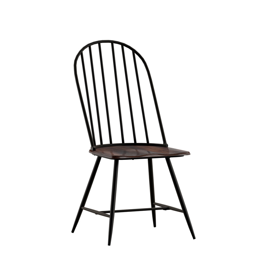 Homelegance By Top-Line Pascal Two-Tone Spindle Windsor Dining Chairs (Set of 4) Black Metal
