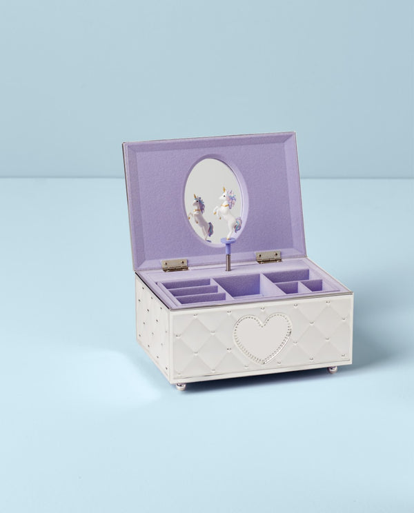 Lenox Childhood Memories Music Unicorn Jewelry Box Metallic, SLVR PLATE METAL 893863