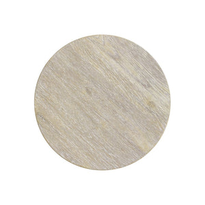 Bernhardt Bernhardt Antibes Sculptural Side Table With Rustic Oak Top & Textured Pumice Concrete Base, 22" H 350113