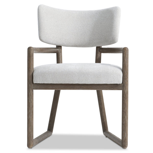 Bernhardt Bernhardt Casa Paros Arm Chair — Sculptural Exposed Wood Frame, Plush Upholstery, Ergonomic Curved Back In Playa Finish 317562