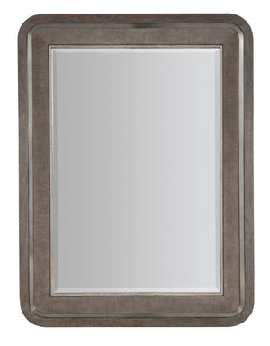 Hooker Furniture Modern Mood Raffia Landscape Mirror With Beveled Glass, Layered Raffia Frame & Warm Pewter Accents Medium Brown 6850-90008-89