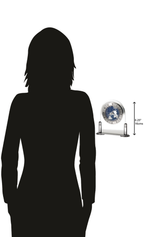 Hekman Furniture 645346 Howard Miller World Map Alarm Clock - Elegant Design, Quartz Movement, Perfect For Home Decor  Discoverer Tabletop Clock 645346