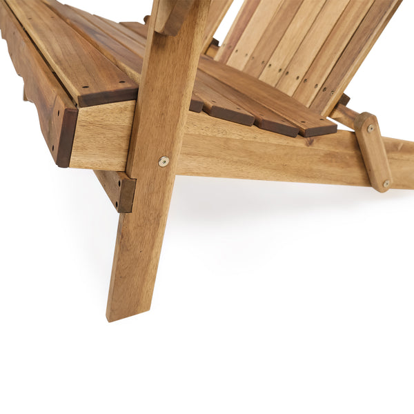 English Elm Christopher Knight Home® - MALIBU Acacia Wood Adirondack Loveseat with Slatted Back for Patio, Durable Weather-Resistant Comfort and Style Natural 46 L x 24 W x 11.75 H 61679.00