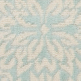 Nourison Jubilant JUB06 Machine Made Power-loomed Narrow Border Indoor Only Farmhouse Contemporary Rug Ivory Green, Aqua 100% Polypropylene 99446478252