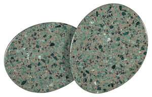 Hooker Furniture Commerce Antares Cocktail Table With Two-Tier Egg-Shaped Soapstone Tops & Textured Pewter Metal Base 7228-80174-00