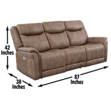 Steve Silver Morrison Power/Power Sofa Camel MOR950SC