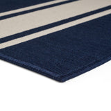 Christopher Knight Home® - Noble House - Cabana Outdoor 5'3" X 7' Stripe Area Rug, Navy and Ivory