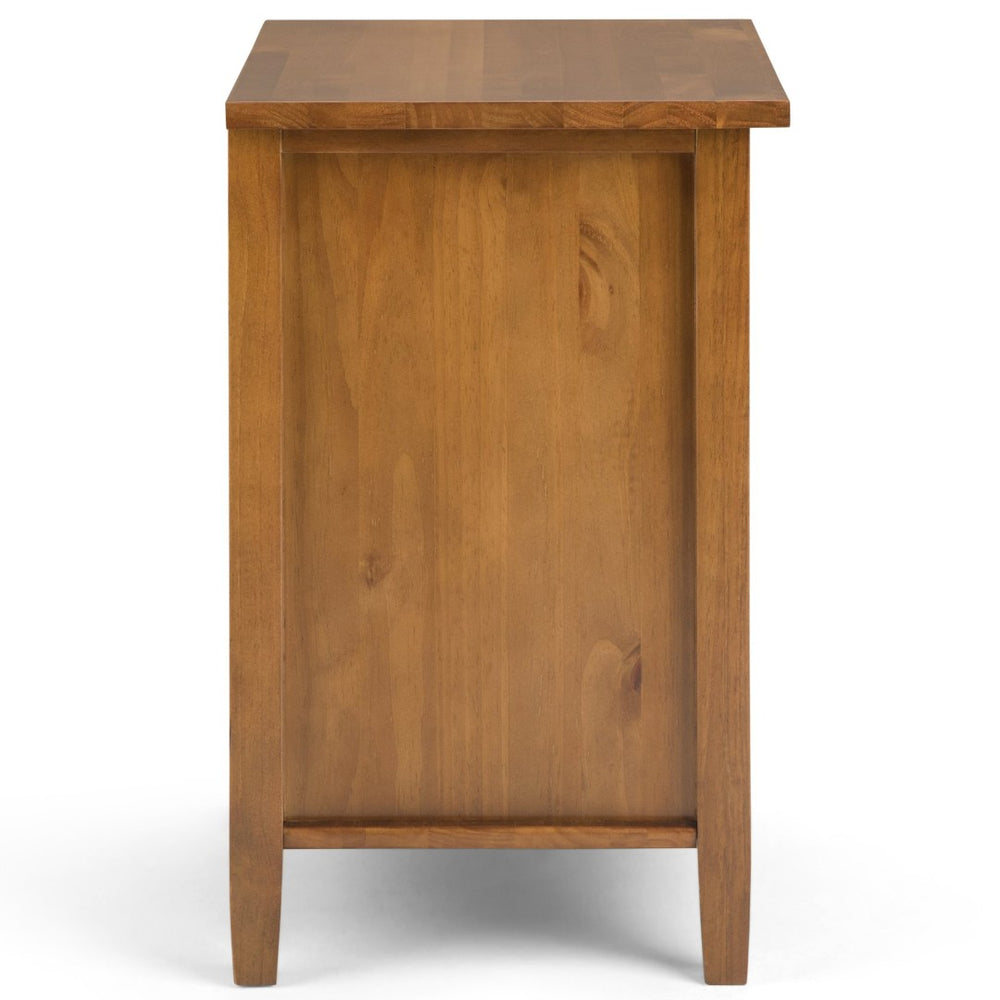 English Elm Warm Shaker 24-Inch Solid Wood Nightstand - Handcrafted Elegance With Storage & Transitional Style B136P159576-GIGA